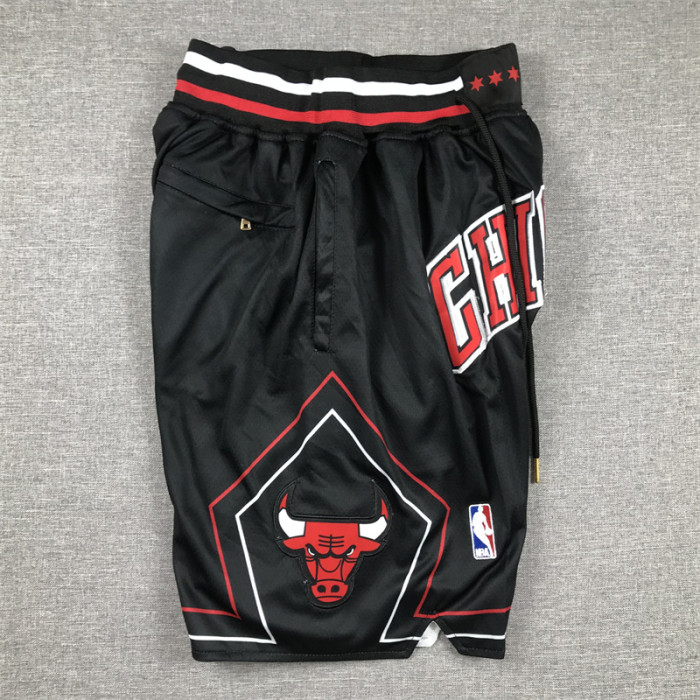 with Pocket Chicago Bulls NBA Shorts Black Basketball Shorts