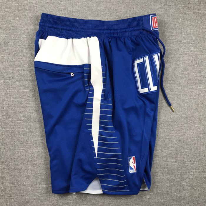 with Pocket Los Angeles Clippers NBA Shorts Blue Basketball Shorts