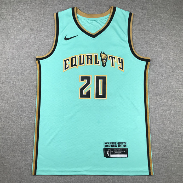 New York Liberty 20 IONESCU Green NBA Jersey Basketball Shirt