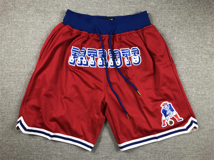 with Pocket New England Patriots Red NFL Shorts