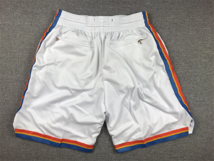 with Pocket Oklahoma City Thunder White NBA Shorts Seattle SuperSonics Basketball Shorts