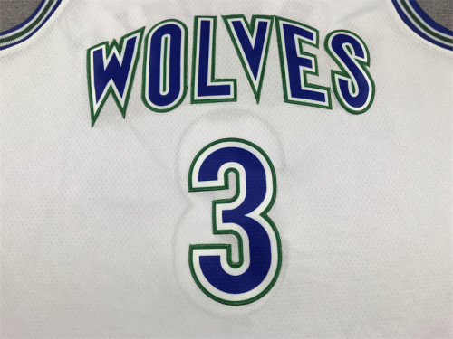 Minnesota Timberwolves 3 McDANIELS White NBA Jersey Basketball Shirt