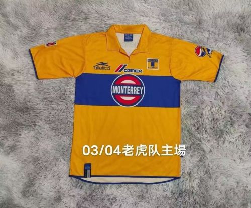 Retro Jersey 2003-2004 Tigres UANL Home Soccer Jersey