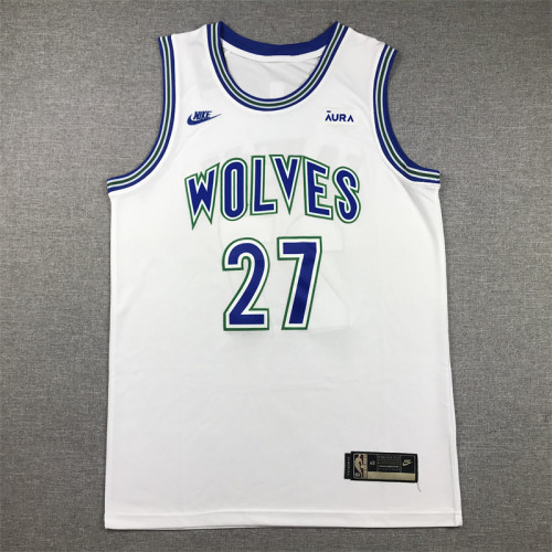 Minnesota Timberwolves 27 GOBERT White NBA Jersey Basketball Shirt