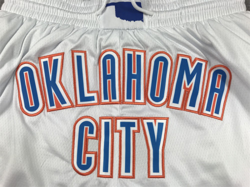 with Pocket Oklahoma City Thunder White NBA Shorts Seattle SuperSonics Basketball Shorts