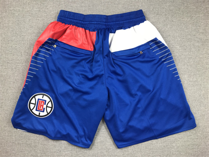 with Pocket Los Angeles Clippers NBA Shorts Blue Basketball Shorts