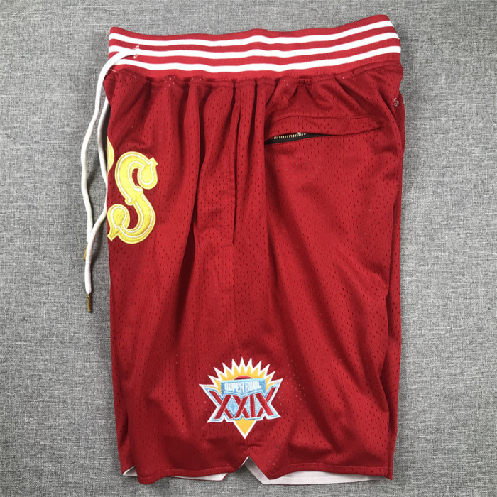 with Pocket San Francisco 49ers Red NFL Shorts