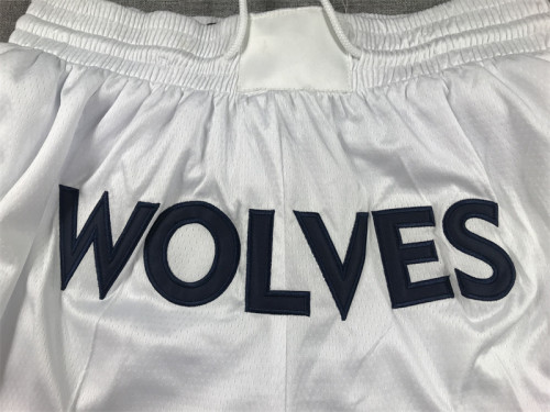 with Pocket Minnesota Timberwolves White NBA Shorts Basketball Shorts