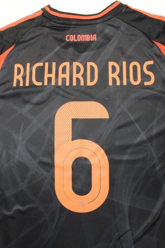 Fan Version Colombia 2024 RICHARD RIOS 6 Away Soccer Jersey Camisetas de Futbol