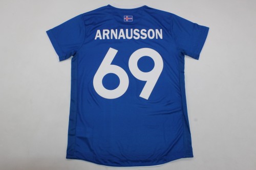 Retro Jersey 2016-2017 Iceland ARNAUSSON 69 Home Soccer Jersey Vintage Football Shirt