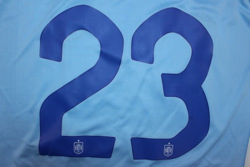 Fan Version Spain 2024 UNAI SIMON 23 Blue Goalkeeper Soccer Jersey España Camisetas de Futbol