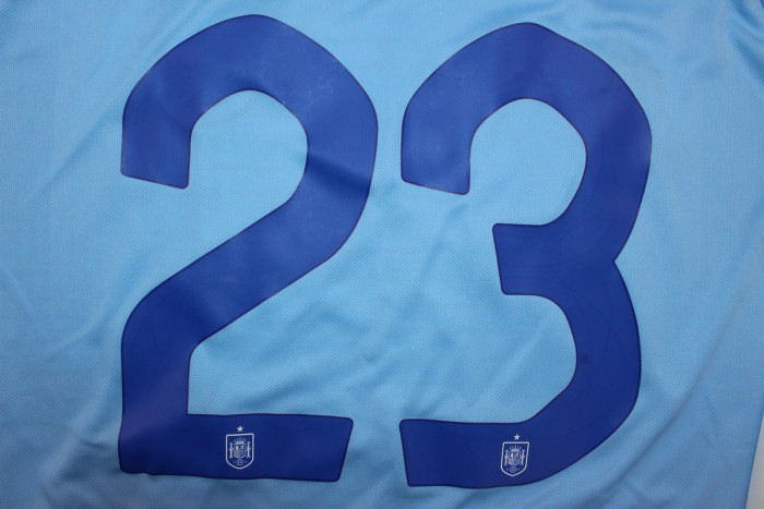 Fan Version Spain 2024 UNAI SIMON 23 Blue Goalkeeper Soccer Jersey España Camisetas de Futbol