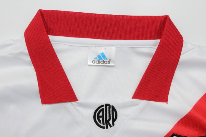 Retro Jersey 1998-1999 River Plate AIMAR 10 Home Soccer Jersey Vintage Football Shirt