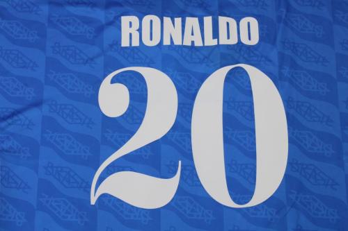 Retro Jersey 1992 Brazil RONALDO 20 Away Soccer Jersey Vintage Camisetas de Futbol