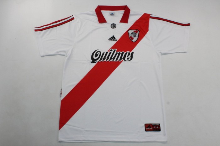 Retro Jersey 1998-1999 River Plate AIMAR 10 Home Soccer Jersey Vintage Football Shirt