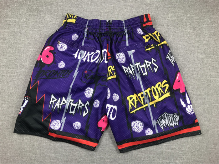 with Pocket Toronto Raptors NBA Shorts Graffiti Basketball Shorts