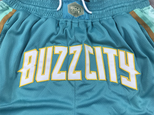 with Pocket City Edition Charlotte Hornets NBA Shorts Green Basketball League Shorts