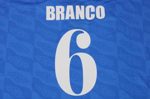 Retro Jersey 1992 Brazil BRANCO 6 Away Soccer Jersey Vintage Camisetas de Futbol