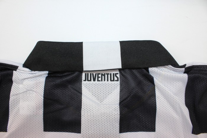 with Scudetto Patch Long Sleeve Retro Jersey 2014-2015 Juventus Home Soccer Jersey Vintage Football Shirt