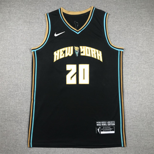 New York Liberty 20 IONESCU Black NBA Jersey Basketball Shirt