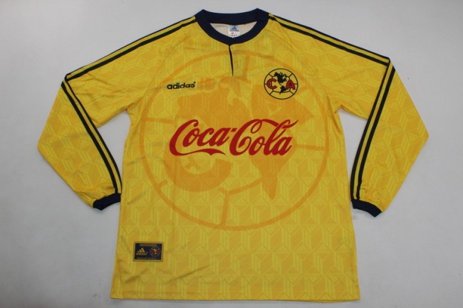 Long Sleeve Retro Jersey 1998-1999 Club America Aguilas Home Soccer Jersey