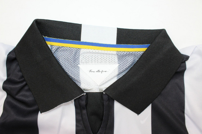 with Scudetto Patch Long Sleeve Retro Jersey 2014-2015 Juventus Home Soccer Jersey Vintage Football Shirt