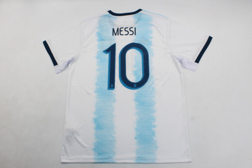 Retro Jersey 2019 Argentina MESSI 10 Home Soccer Jersey Vintage Football Shirt