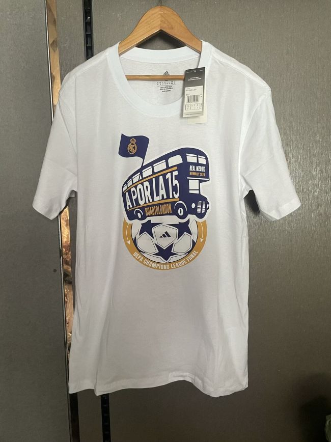 Real Madrid White A PO LA 15 Cotton Shirts