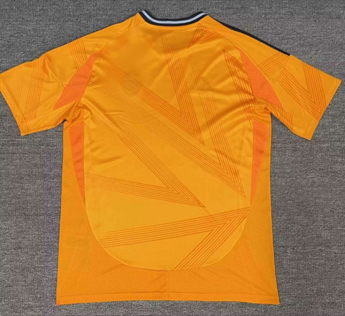 Fan Version Real Madrid 2024-2025 Away Orange Soccer Jersey Real Football Shirt