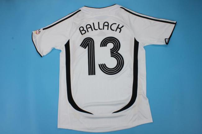 Retro Jersey 2006 Germany BALLACK 13 Home Soccer Jersey Vintage Football Shirt