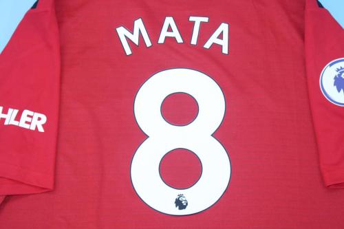 Retro Jersey 2018-2019 Manchester United MATA 8 Home Soccer Jersey Vintage Football Shirt