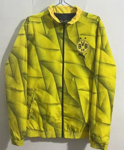 2024 Dortmund Trench Coat Soccer Reversible Windbreaker Jacket BVB Football Jacket