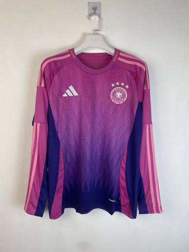 Long Sleeve Fan Version Germany 2024 Away Soccer Jersey Deutsch Football Shirt