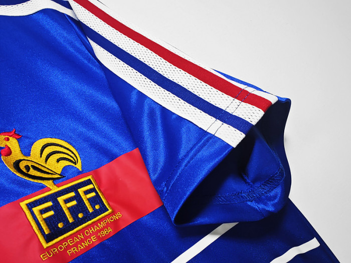 Retro Jersey 1984 France Champions Version Home Soccer Jersey Vintage Football Shirt