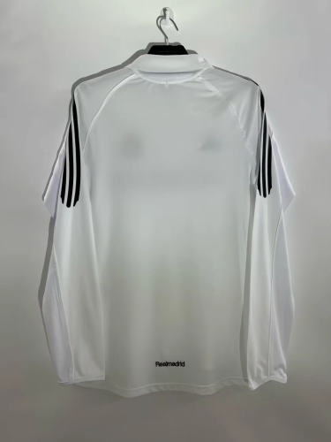 Long Sleeve Retro Jersey 2005-2006 Real Madrid Home Vintage Soccer Jersey