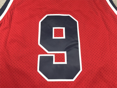 1984 Olympic Games NBA Jersey 9 Red Basketball Shirt