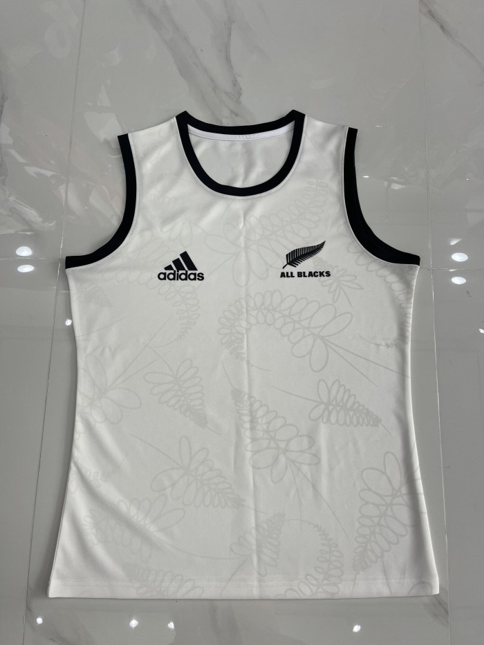 2024 All Blacks White Rugby Vest