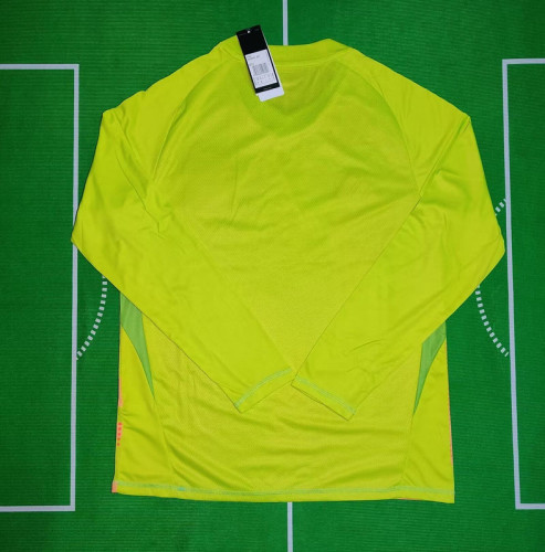 Long Sleeve Fan Version Mexico 2024 Green Goalkeeper Soccer Jersey Adulto Camiseta de Futbol