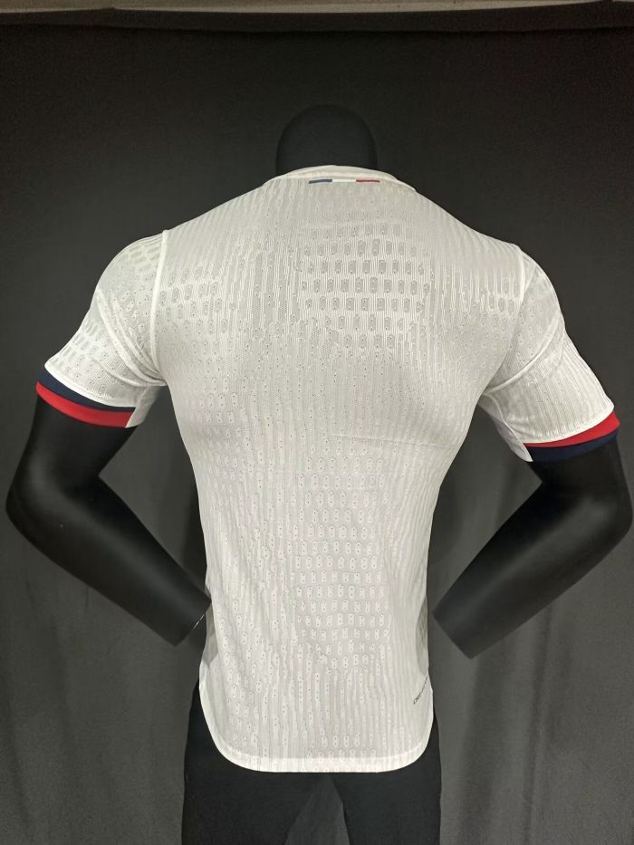 Player Version 2024-2025 PSG Away White Soccer Jersey Paris Football Maillot