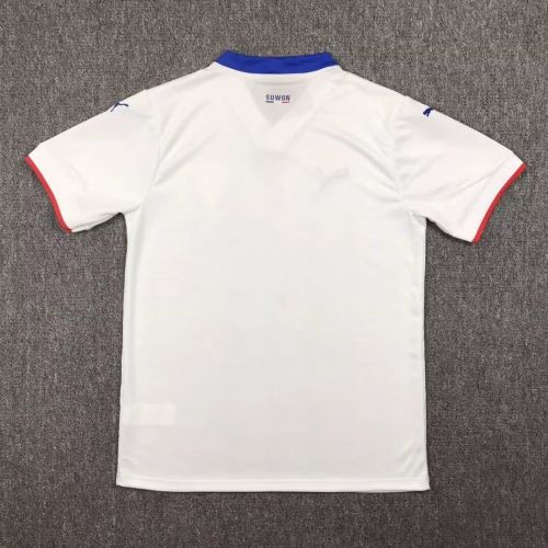 with Samsung Sponor Logo Fan Version 2024-2025 Suwon FC Away White Soccer Jersey Football Shirt