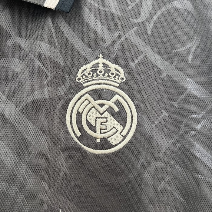 Fan Version 2024-2025 Real Madrid Third Away Black Soccer Jersey Real Football Shirt
