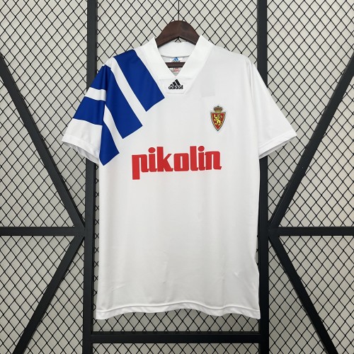 Retro Jersey 1992-1993 Real Zaragoza Home Soccer Jersey Vintage Camisetas de Futbol