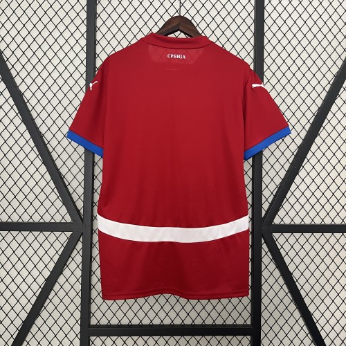 Fan Version Serbia 2024 Home Soccer Jersey Football Shirt