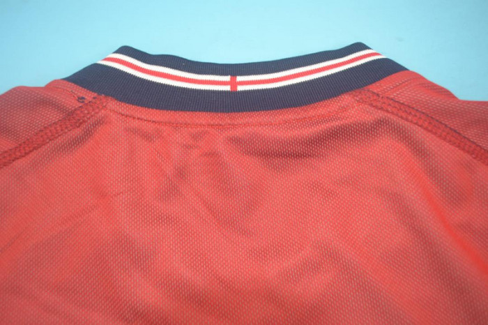 Retro Jersey England 2002 Away Blue/Red Reversible Soccer Jersey Vintage Football Shirt