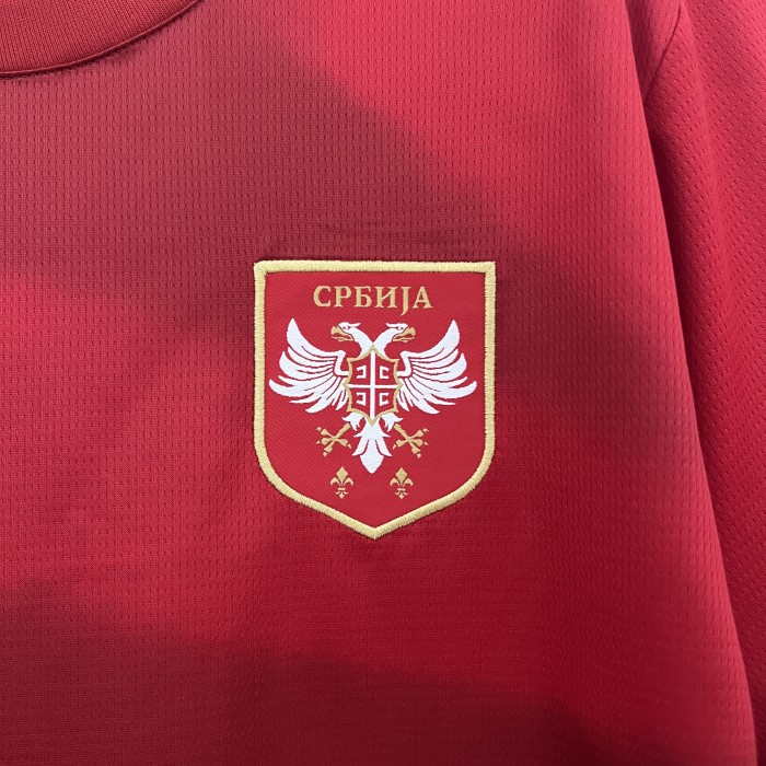 Fan Version Serbia 2024 Home Soccer Jersey Football Shirt