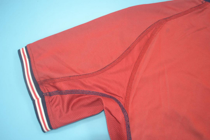 Retro Jersey England 2002 Away Blue/Red Reversible Soccer Jersey Vintage Football Shirt