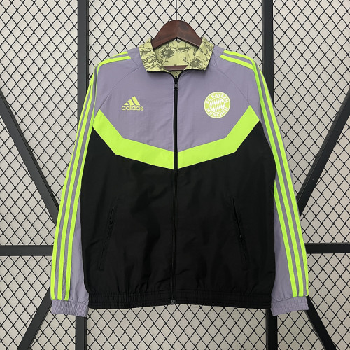 2024 Bayern Munich Trench Coat Soccer Reversible Windbreaker Jacket Football Jacket