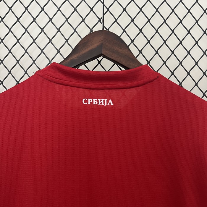 Fan Version Serbia 2024 Home Soccer Jersey Football Shirt