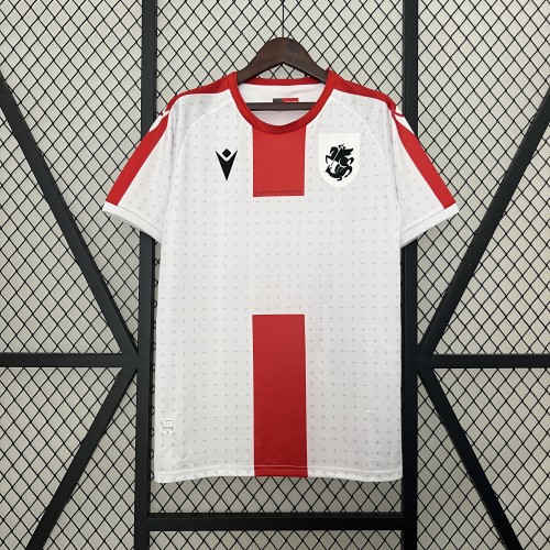 Fan Version Georgia 2024 Home Soccer Jersey Football Shirt