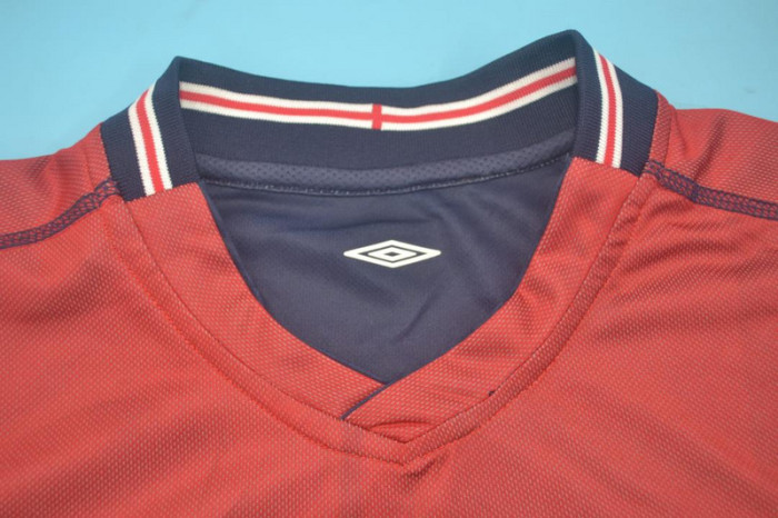 Retro Jersey England 2002 Away Blue/Red Reversible Soccer Jersey Vintage Football Shirt